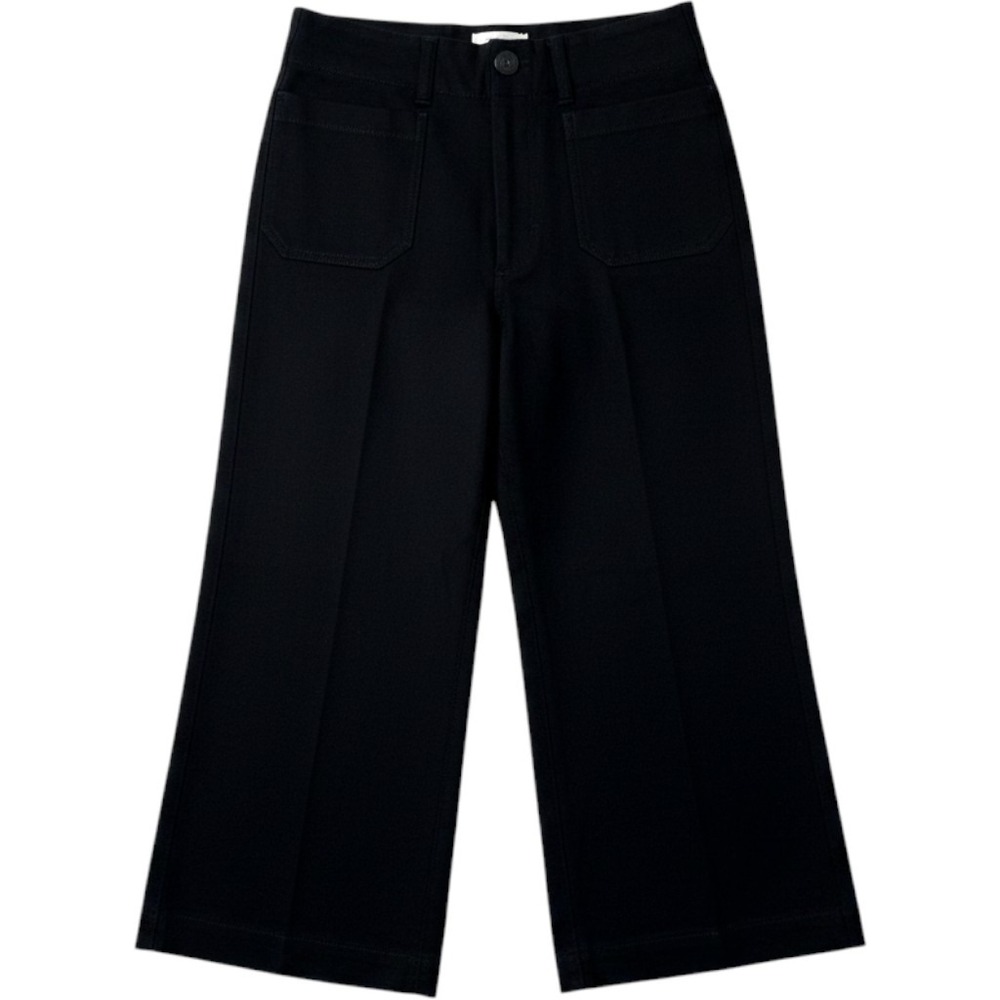 Maeve‎ Anthropologie Colette Wide Leg Pants Black Cropped High Rise Size 28